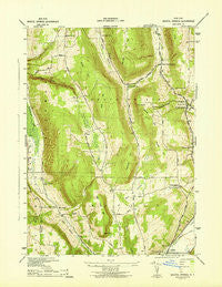 Bristol Springs New York Historical topographic map, 1:31680 scale, 7.5 X 7.5 Minute, Year 1942