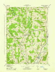 Brookfield New York Historical topographic map, 1:31680 scale, 7.5 X 7.5 Minute, Year 1945