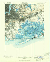 Brooklyn New York Historical topographic map, 1:62500 scale, 15 X 15 Minute, Year 1897