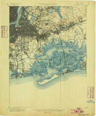 Brooklyn New York Historical topographic map, 1:62500 scale, 15 X 15 Minute, Year 1900