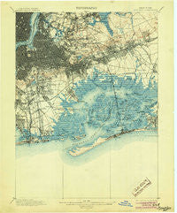 Brooklyn New York Historical topographic map, 1:62500 scale, 15 X 15 Minute, Year 1900