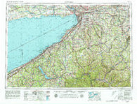 Buffalo New York Historical topographic map, 1:250000 scale, 1 X 2 Degree, Year 1962