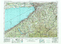 Buffalo New York Historical topographic map, 1:250000 scale, 1 X 2 Degree, Year 1962