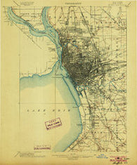 Buffalo New York Historical topographic map, 1:62500 scale, 15 X 15 Minute, Year 1901