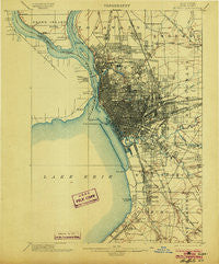 Buffalo New York Historical topographic map, 1:62500 scale, 15 X 15 Minute, Year 1901