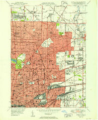 Buffalo NE New York Historical topographic map, 1:24000 scale, 7.5 X 7.5 Minute, Year 1950