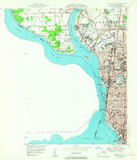 Buffalo NW New York Historical topographic map, 1:24000 scale, 7.5 X 7.5 Minute, Year 1950