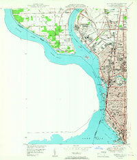 Buffalo NW New York Historical topographic map, 1:24000 scale, 7.5 X 7.5 Minute, Year 1950