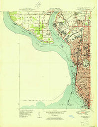 Buffalo NW New York Historical topographic map, 1:24000 scale, 7.5 X 7.5 Minute, Year 1950