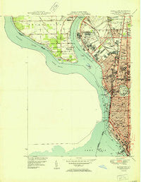 Buffalo NW New York Historical topographic map, 1:24000 scale, 7.5 X 7.5 Minute, Year 1950