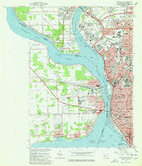 Buffalo NW New York Historical topographic map, 1:24000 scale, 7.5 X 7.5 Minute, Year 1965