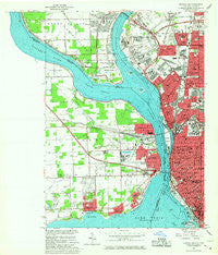 Buffalo NW New York Historical topographic map, 1:24000 scale, 7.5 X 7.5 Minute, Year 1965