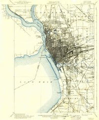 Buffalo New York Historical topographic map, 1:62500 scale, 15 X 15 Minute, Year 1901
