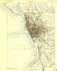 Buffalo New York Historical topographic map, 1:62500 scale, 15 X 15 Minute, Year 1901