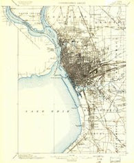 Buffalo New York Historical topographic map, 1:62500 scale, 15 X 15 Minute, Year 1901