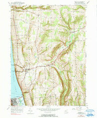 Burdett New York Historical topographic map, 1:24000 scale, 7.5 X 7.5 Minute, Year 1950