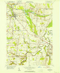 Caledonia New York Historical topographic map, 1:24000 scale, 7.5 X 7.5 Minute, Year 1950