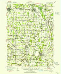 Caledonia New York Historical topographic map, 1:62500 scale, 15 X 15 Minute, Year 1951
