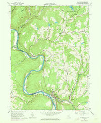 Callicoon New York Historical topographic map, 1:24000 scale, 7.5 X 7.5 Minute, Year 1965