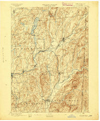 Cambridge New York Historical topographic map, 1:62500 scale, 15 X 15 Minute, Year 1895