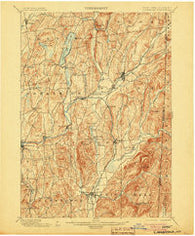 Cambridge New York Historical topographic map, 1:62500 scale, 15 X 15 Minute, Year 1901