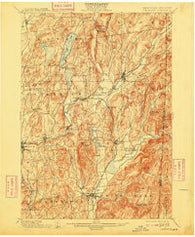 Cambridge New York Historical topographic map, 1:62500 scale, 15 X 15 Minute, Year 1901