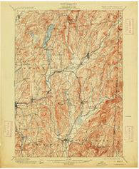 Cambridge New York Historical topographic map, 1:62500 scale, 15 X 15 Minute, Year 1901