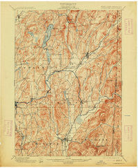 Cambridge New York Historical topographic map, 1:62500 scale, 15 X 15 Minute, Year 1901