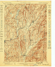 Cambridge New York Historical topographic map, 1:62500 scale, 15 X 15 Minute, Year 1898