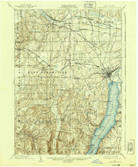 Canandaigua New York Historical topographic map, 1:62500 scale, 15 X 15 Minute, Year 1903