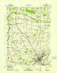 Canandaigua New York Historical topographic map, 1:31680 scale, 7.5 X 7.5 Minute, Year 1942