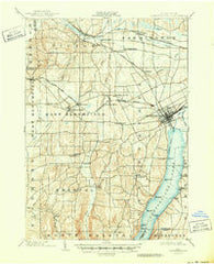 Canandaigua New York Historical topographic map, 1:62500 scale, 15 X 15 Minute, Year 1903
