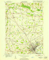 Canandaigua New York Historical topographic map, 1:24000 scale, 7.5 X 7.5 Minute, Year 1951