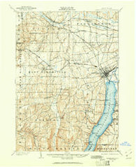 Canandaigua New York Historical topographic map, 1:62500 scale, 15 X 15 Minute, Year 1900