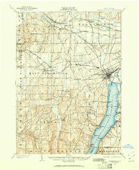Canandaigua New York Historical topographic map, 1:62500 scale, 15 X 15 Minute, Year 1900