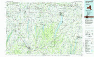 Canandaigua New York Historical topographic map, 1:100000 scale, 30 X 60 Minute, Year 1983