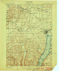 Canandaigua New York Historical topographic map, 1:62500 scale, 15 X 15 Minute, Year 1903
