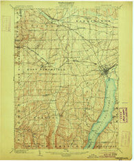 Canandaigua New York Historical topographic map, 1:62500 scale, 15 X 15 Minute, Year 1903