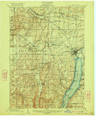 Canandaigua New York Historical topographic map, 1:62500 scale, 15 X 15 Minute, Year 1903