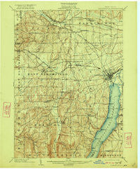 Canandaigua New York Historical topographic map, 1:62500 scale, 15 X 15 Minute, Year 1903