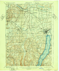 Canandaigua New York Historical topographic map, 1:62500 scale, 15 X 15 Minute, Year 1903