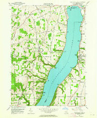 Canandaigua Lake New York Historical topographic map, 1:24000 scale, 7.5 X 7.5 Minute, Year 1951