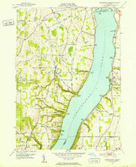 Canandaigua Lake New York Historical topographic map, 1:24000 scale, 7.5 X 7.5 Minute, Year 1951