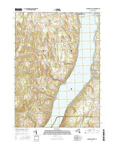 Canandaigua Lake New York Current topographic map, 1:24000 scale, 7.5 X 7.5 Minute, Year 2016