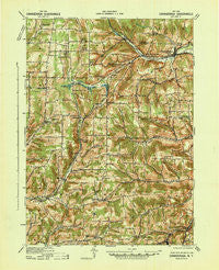 Canaseraga New York Historical topographic map, 1:62500 scale, 15 X 15 Minute, Year 1940