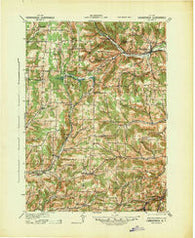 Canaseraga New York Historical topographic map, 1:62500 scale, 15 X 15 Minute, Year 1940