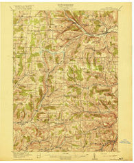 Canaseraga New York Historical topographic map, 1:62500 scale, 15 X 15 Minute, Year 1916