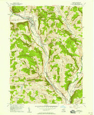 Candor New York Historical topographic map, 1:24000 scale, 7.5 X 7.5 Minute, Year 1956