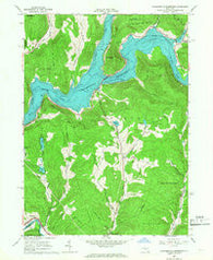 Cannonsville Reservoir New York Historical topographic map, 1:24000 scale, 7.5 X 7.5 Minute, Year 1965