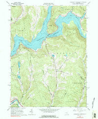 Cannonsville Reservoir New York Historical topographic map, 1:24000 scale, 7.5 X 7.5 Minute, Year 1965